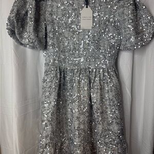 English Factory Glittering Silver dress